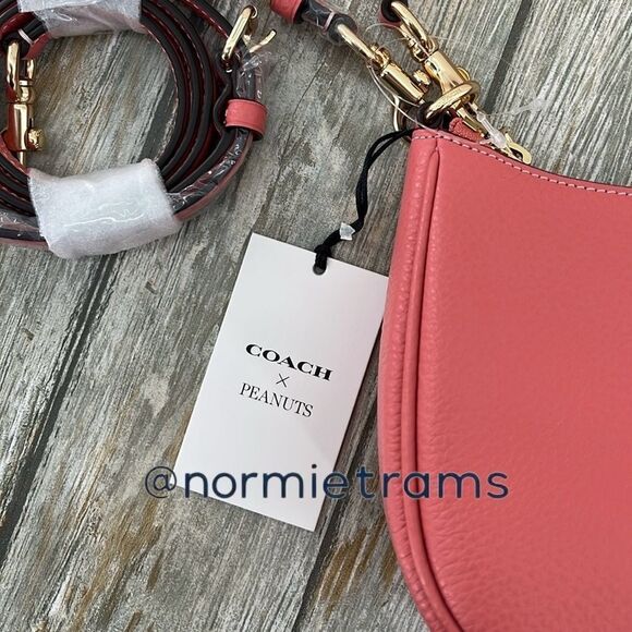 Coach X Peanuts Leather Teri Shoulder Bag With Lucy Crossbody Purse - Picture 4 of 7